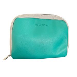 Teal COLE HAAN American Airlines Amenity Kit Cosmetic Travel Bag